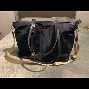 MK Diaper Bag Navy and Tan